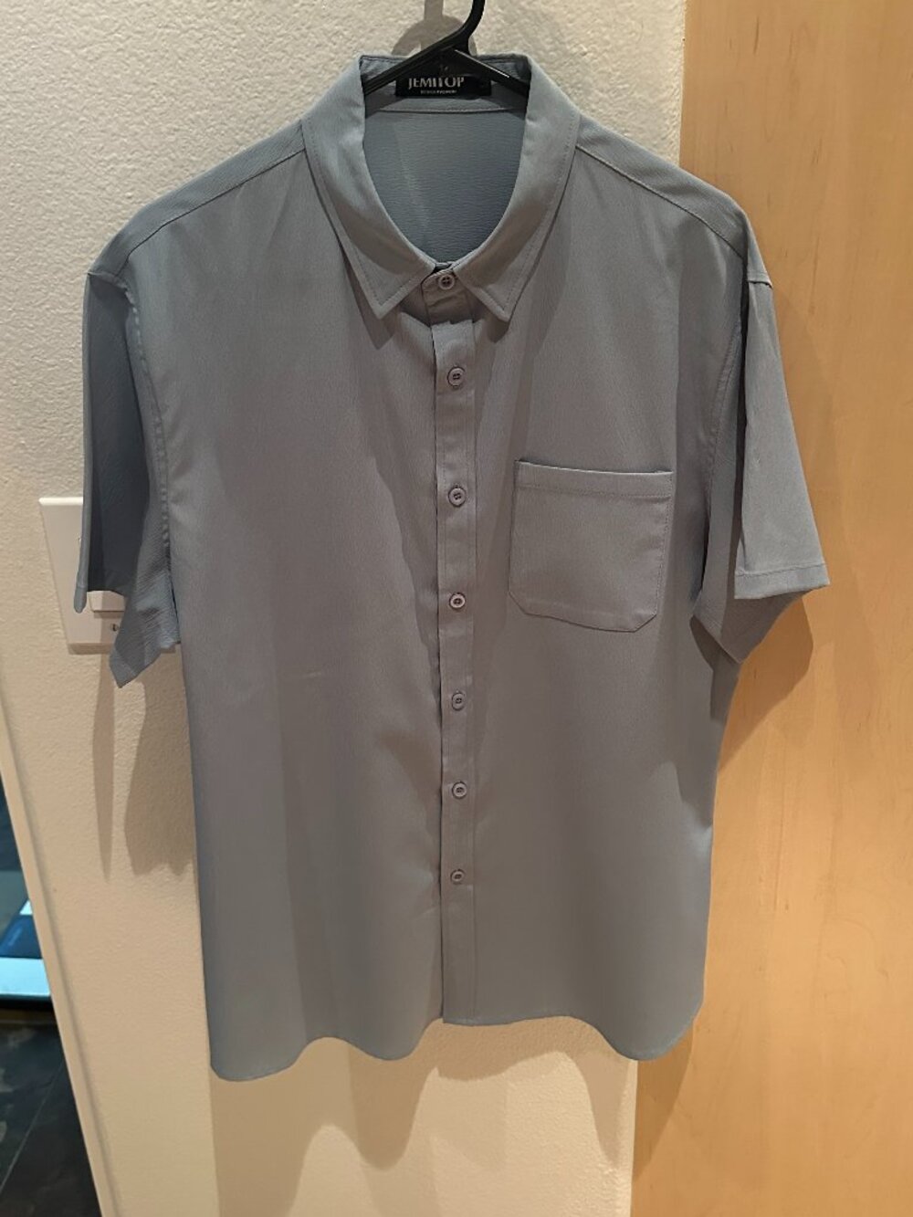 Jemitop Mens Short Sleeve Button Down Shirt